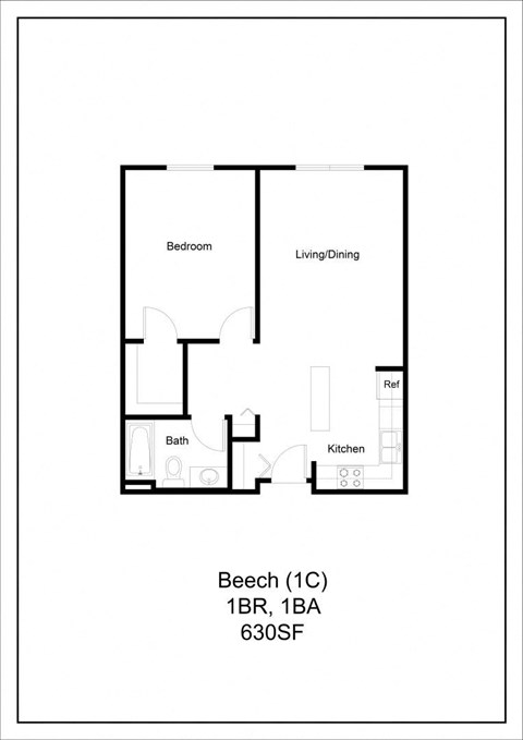 a floor plan of a house at Briarcliff Apartments, a 55+ Community, Mahtomedi, 55115