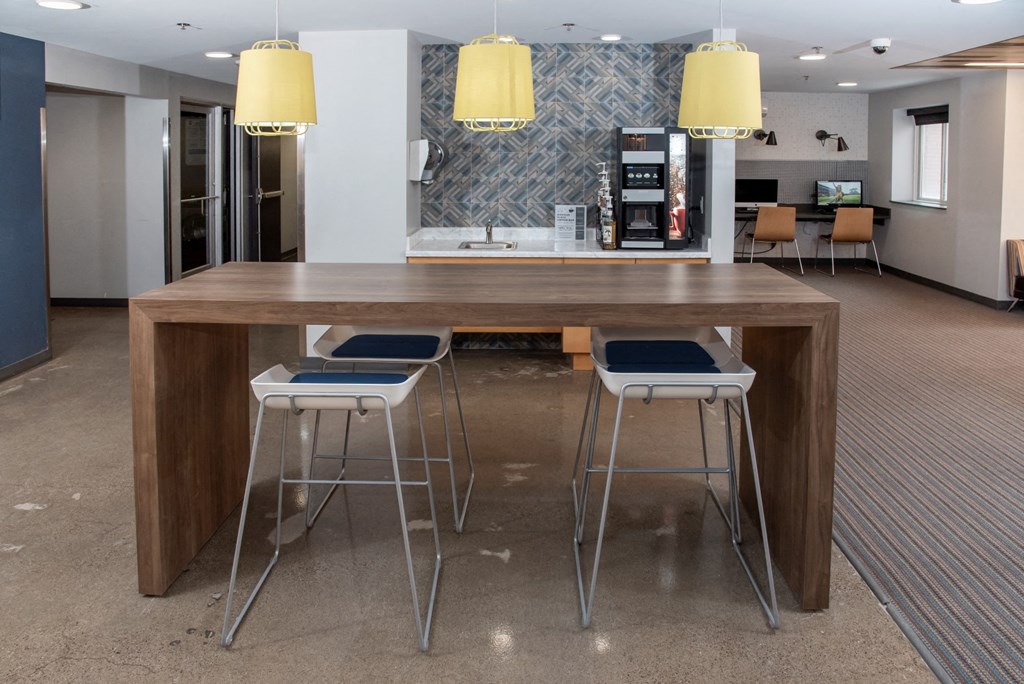 Complimentary coffee & wi-fi at Bierman Place, Minneapolis, Minnesota