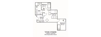 The Park Floorplan Bierman Place Apartments in Minneapolis, MN_Park