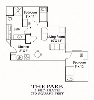Floorplan Photos Gallery The Park Floorplan Bierman Place Apartments in Minneapolis, MN_Park