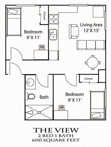 The View Floorplan Bierman Place Apartments in Minneapolis, MN_View