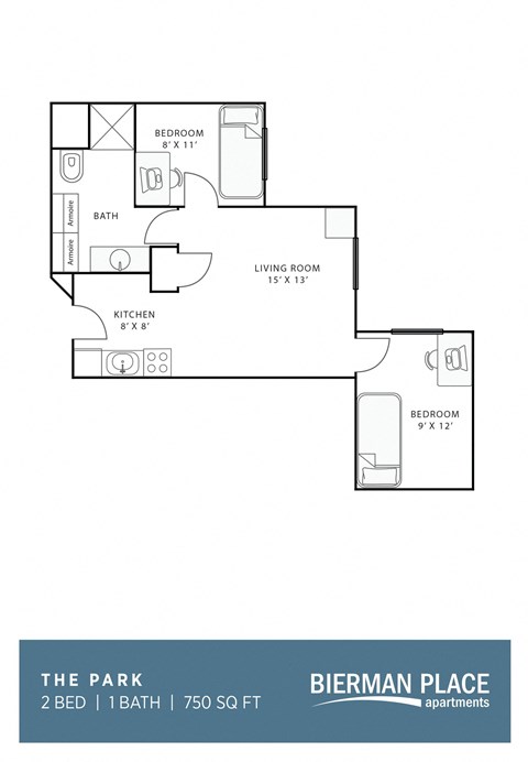 The Park Floor Plan at Bierman Place, Minneapolis, 55414