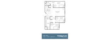 The Trio Floor Plan at Bierman Place, Minneapolis, MN