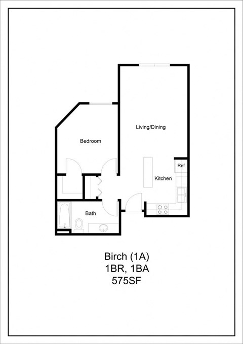 a floor plan of a small house at Briarcliff Apartments, a 55+ Community, Mahtomedi, MN, 55115