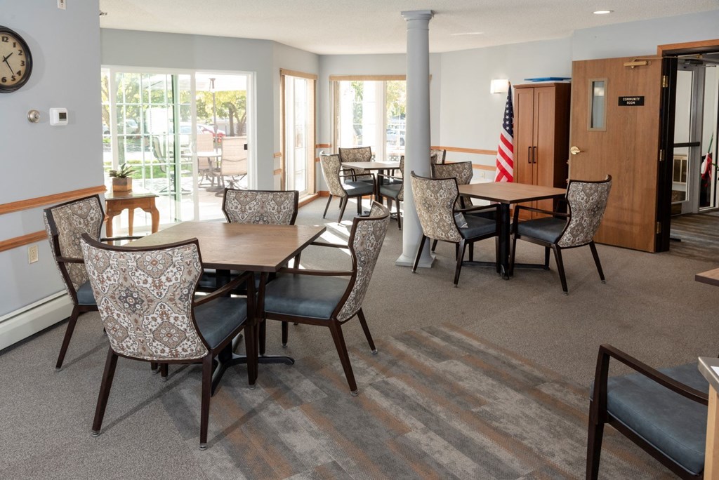 Community Room at Briarcliff Apartments, a 55+ Community, Mahtomedi, Minnesota