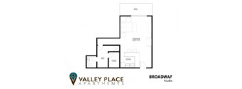 a floor plan of our apartments at valley place apartments