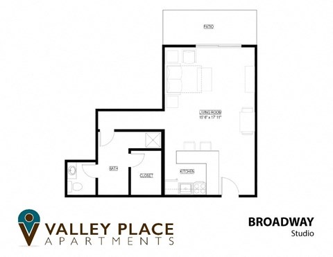 a floor plan of our apartments at valley place apartments
