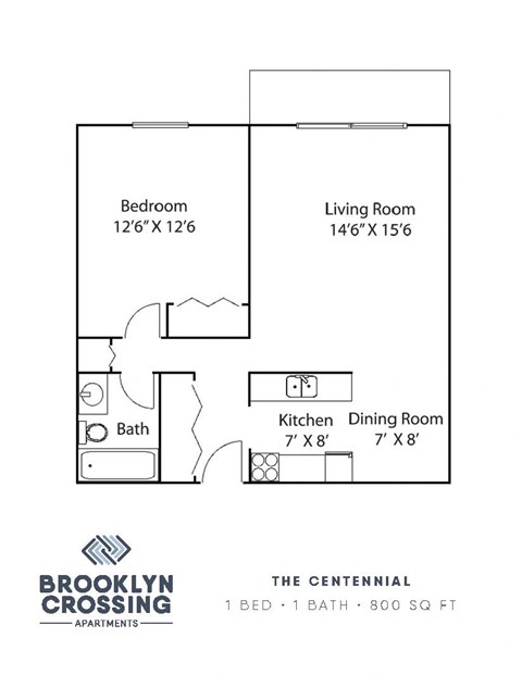 a floor plan of the centennial apartments