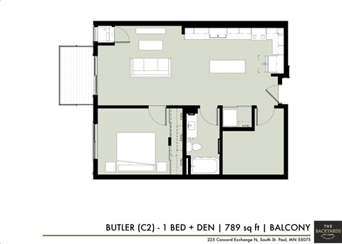 C2 Floor Plan at The Yards and Backyards, South St. Paul, Minnesota