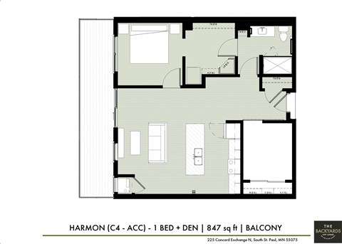 C4 Floor Plan at The Yards and Backyards, South St. Paul, 55075