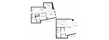 2+D Floor plan at Custom House, St. Paul