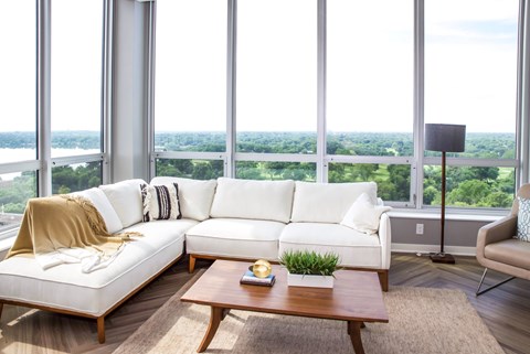 Resort Style Living Rooms at Calhoun Towers, Minneapolis, Minnesota