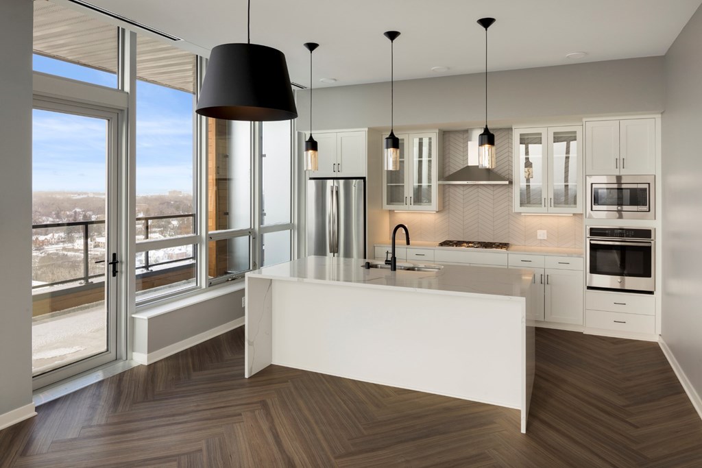 Penthouse_kitchen at Calhoun Towers, Minneapolis, MN, 55416