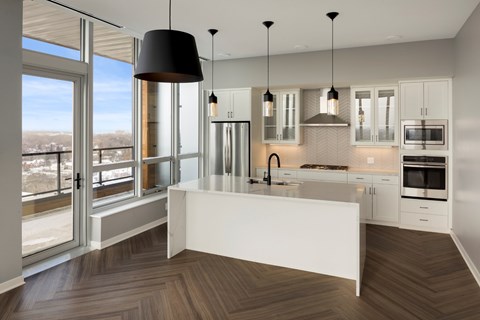 Penthouse_kitchen at Calhoun Towers, Minneapolis, MN, 55416