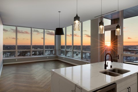 View Sun Set at Calhoun Towers, Minneapolis