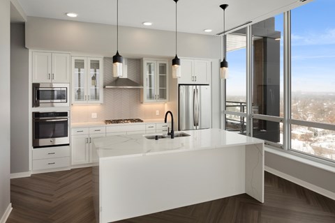 Well Equipped Kitchen at Calhoun Towers, Minneapolis, MN, 55416