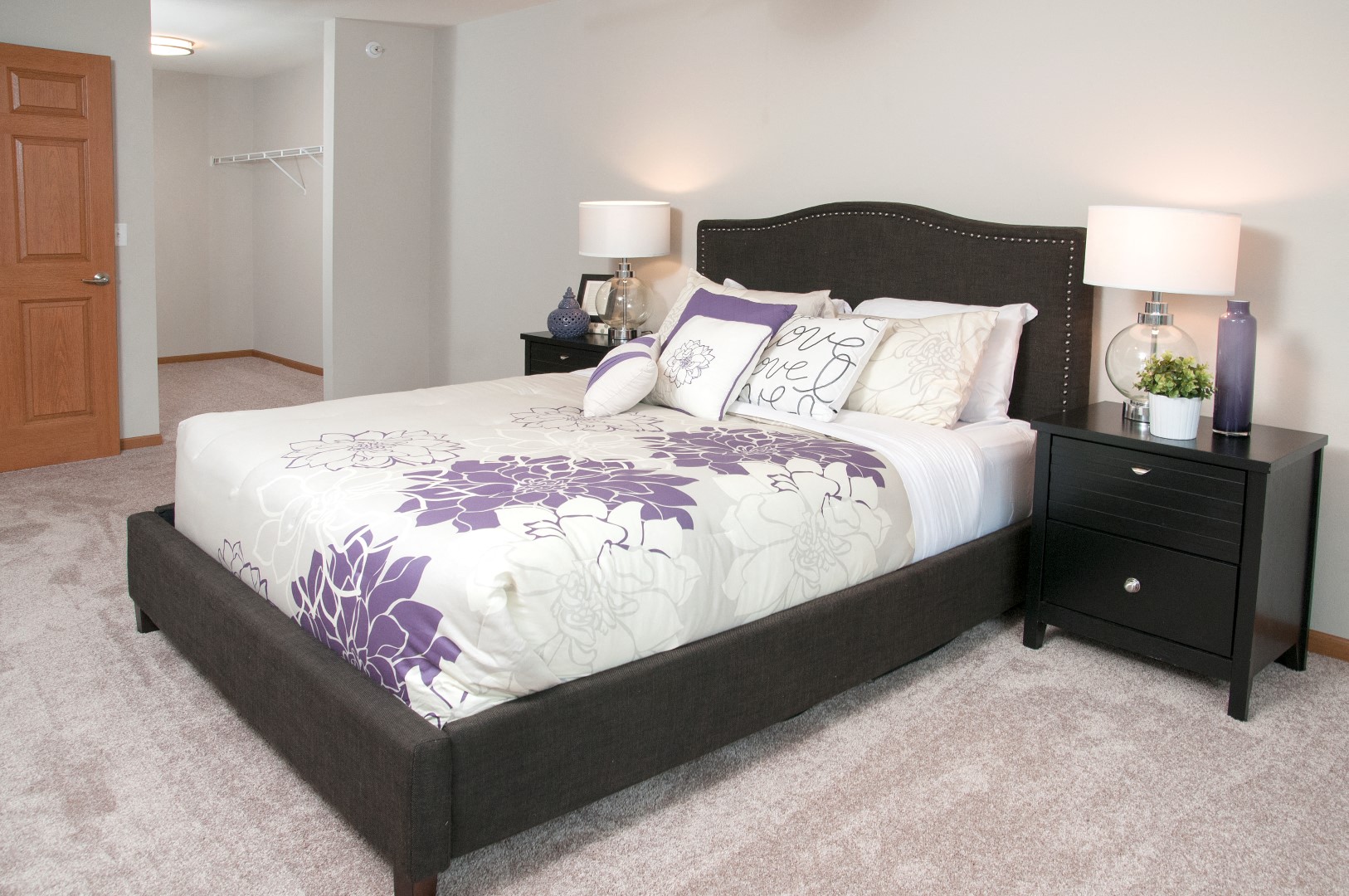 Master bedroom with walk-in closet