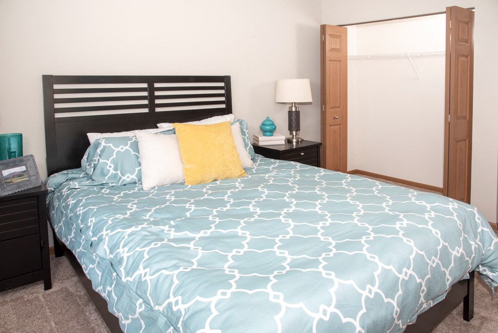 bedroom with large closet