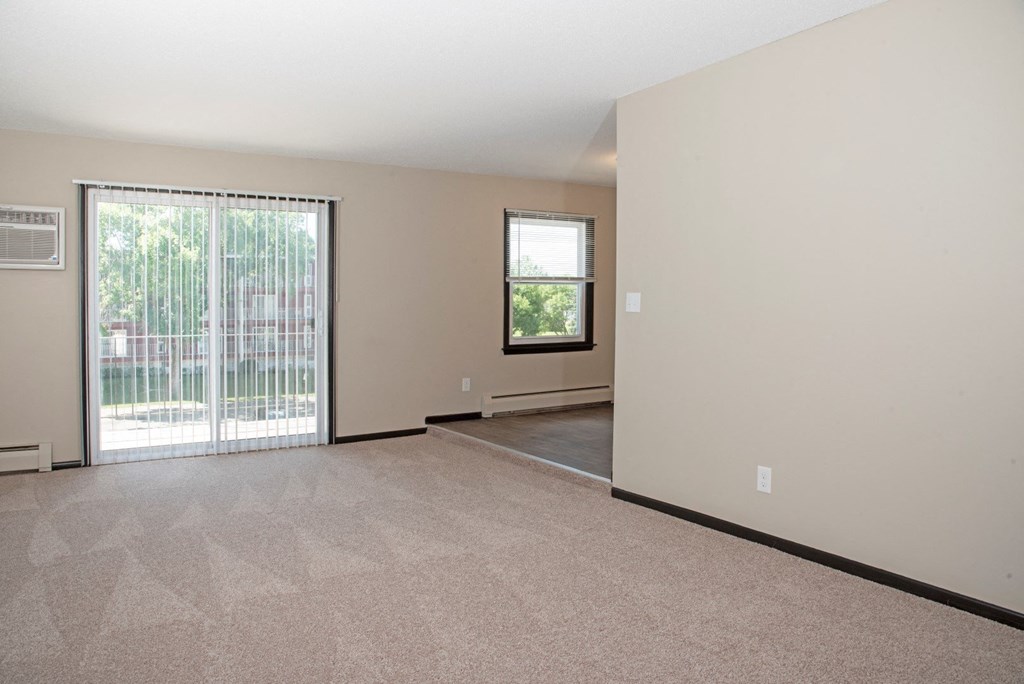 large living areas with patio/balcony