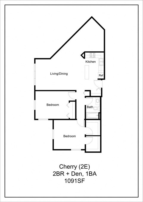 a floor plan for a small house at Briarcliff Apartments, a 55+ Community, Mahtomedi, MN