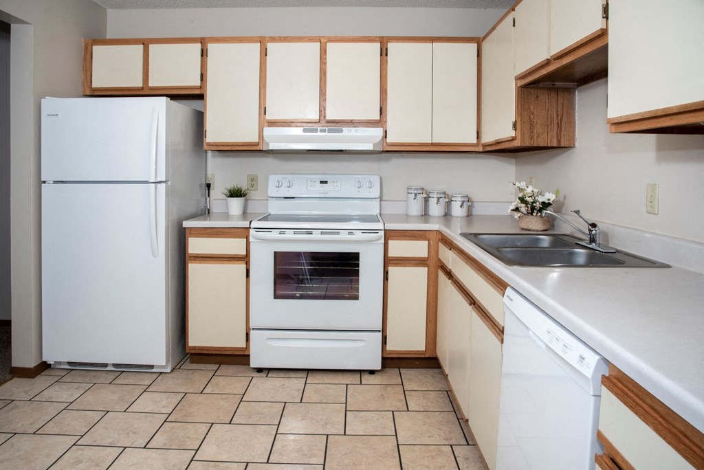 Classic 2 bedroom, 1.5 bath, kitchen at Cinnamon Ridge Apartments, Eagan