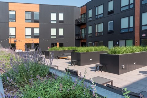 Outdoor Living Area at CityLine Apartments, Minneapolis, Minnesota