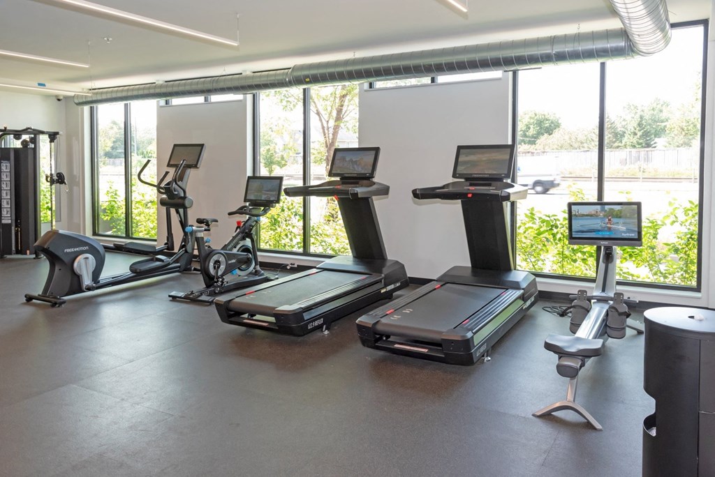Two Level Fitness Center at CityLine Apartments, Minneapolis, MN