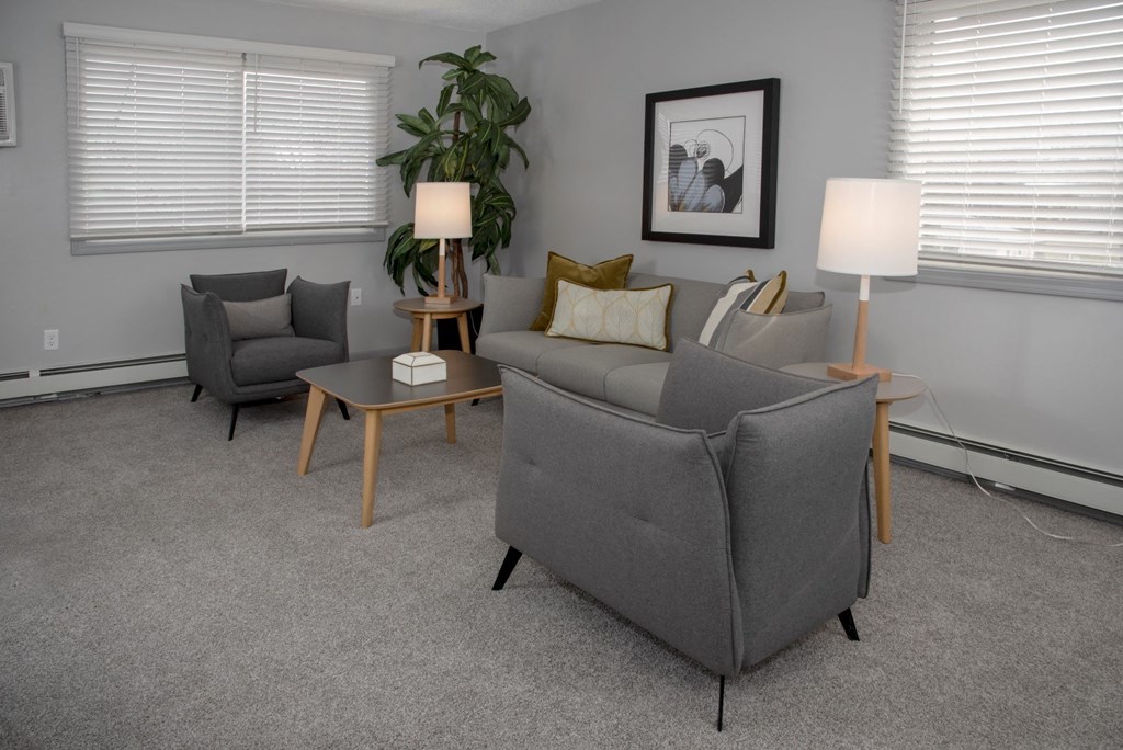 2 bedroom 1 bath living room corner apartment