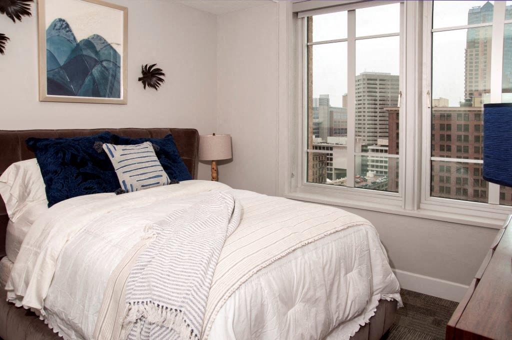 Comfortable Bedroom at Custom House, Minnesota, 55101