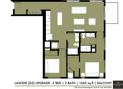 floor plan of the renovated apartment