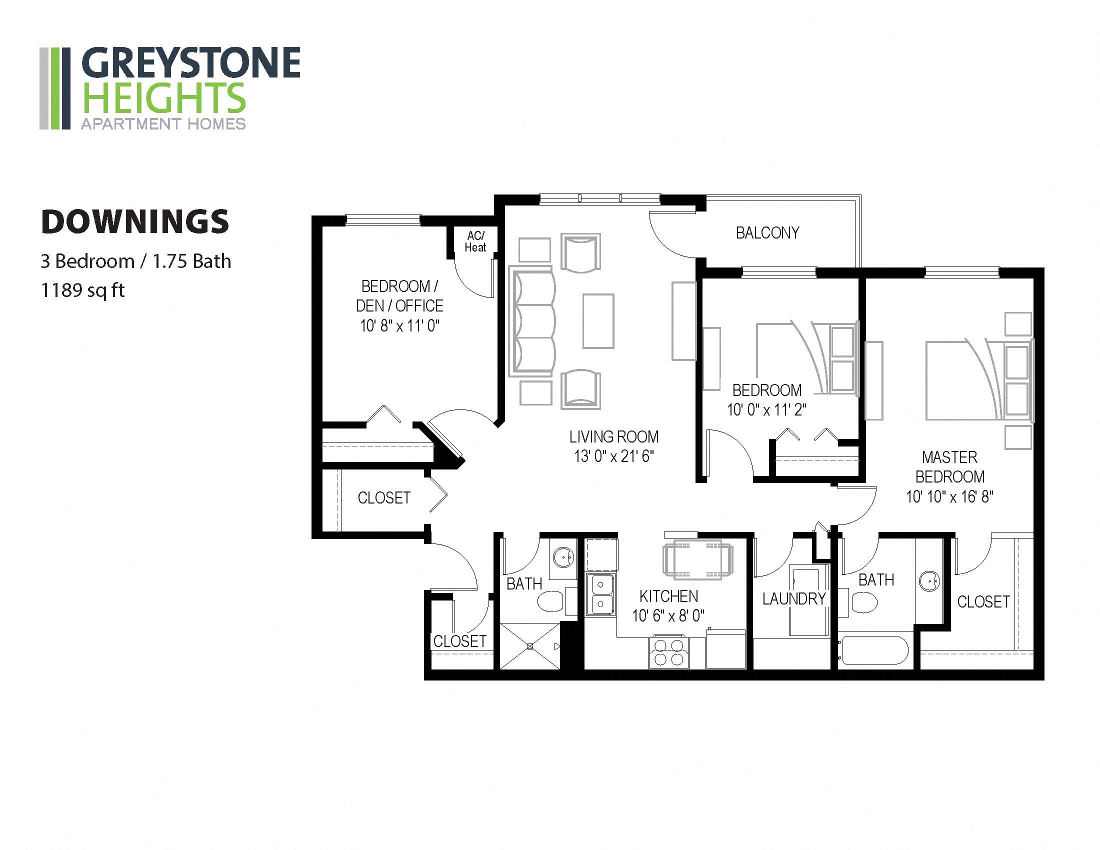 3 bedroom floor plan