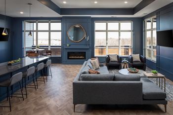 Fireplace Lounge at The Edison at Maple Grove, Minnesota