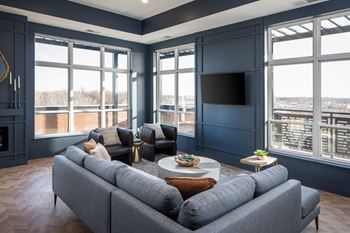 Living Area With TV at The Edison at Maple Grove, Minnesota, 55311