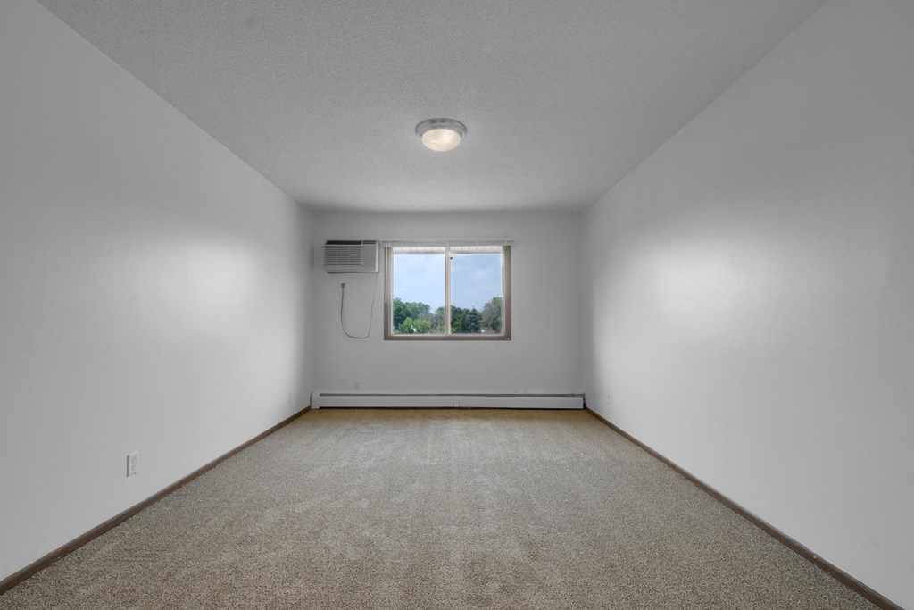 an empty room with a window
