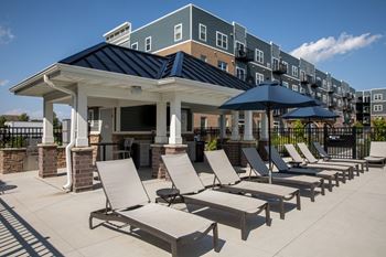 Poolside Relaxing Chairs at The Edison at Spirit, Lakeville, 55044