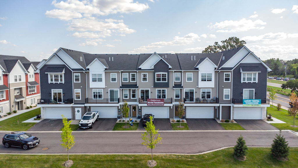 exterior view of townhomes in champlin mn