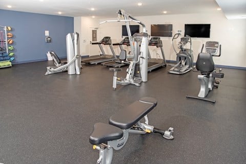 Fitness Center With Modern Equipment at Lake Jonathan Flats, Chaska, MN