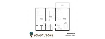 a floor plan of a 1 bedroom apartment