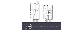 a floor plan of two different floor plans of a house
