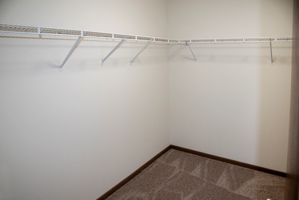 Walk-in closet in bedroom
