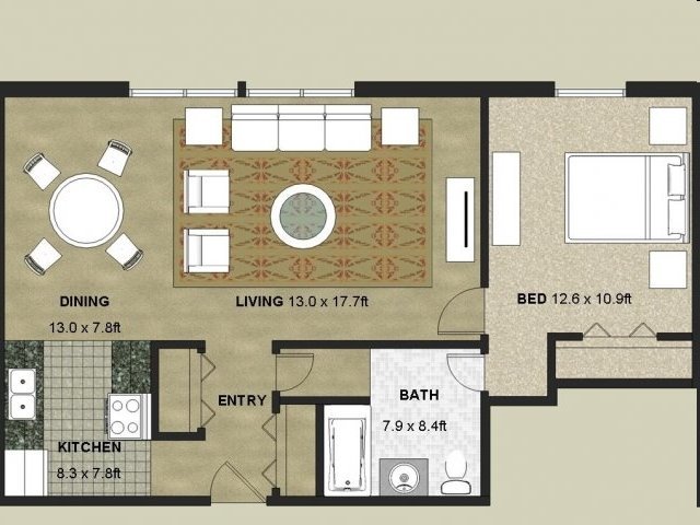 Mackenzie Floor Plan at Granite Ridge Apartments, Brooklyn Park, 55428