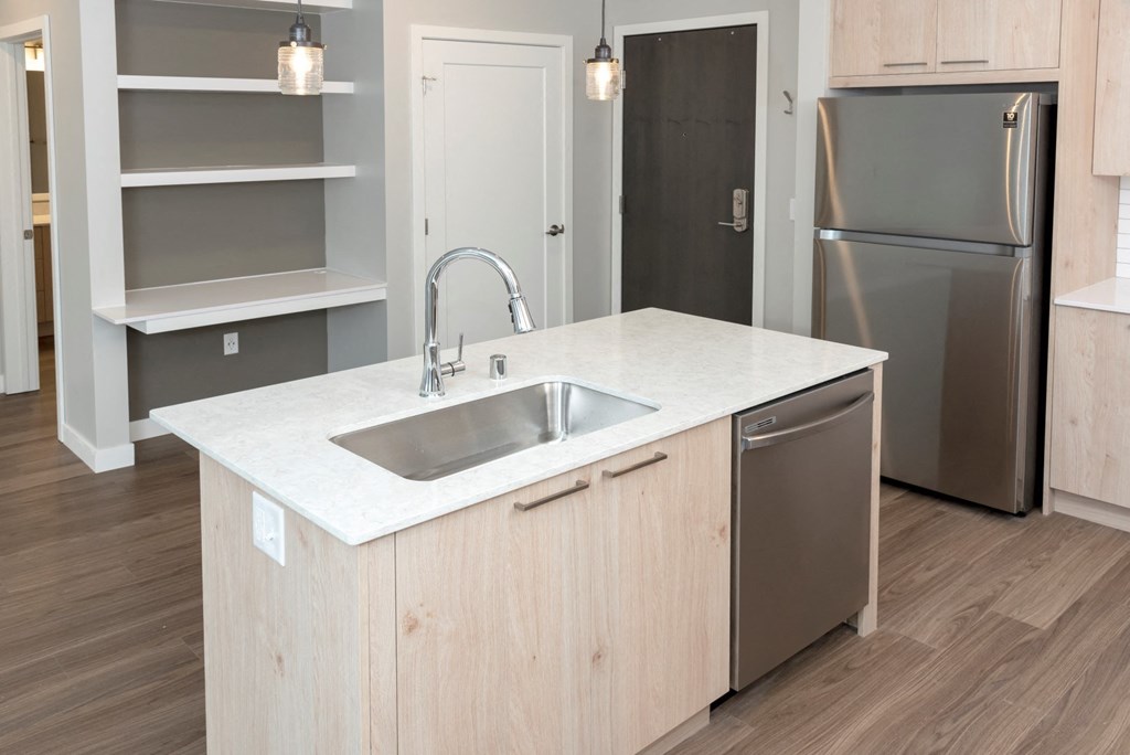 Remodeled Kitchen at Grove80 Apartments, Cottage Grove
