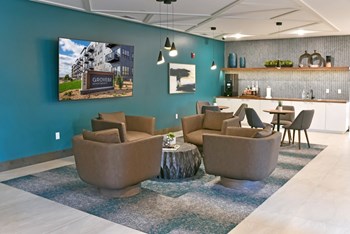 Lobby Seating at Grove80 Apartments, Cottage Grove - Photo Gallery 22