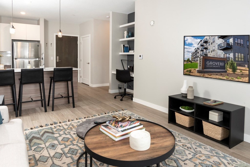 Spacious Apartment Living Space at Grove80, Minnesota, 55016