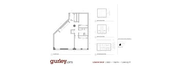 Two bedroom floor plan named Lemon Drop at Gurley Lofts in Minneapolis, MN