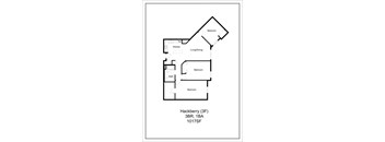 a floor plan of a house with a garage at Briarcliff Apartments, a 55+ Community, Mahtomedi, 55115