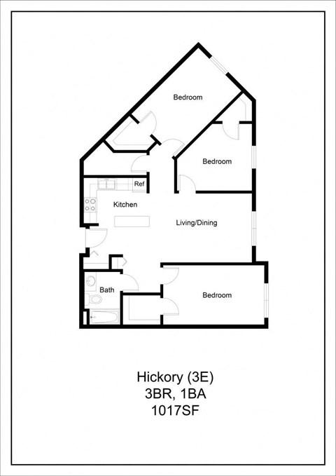 a floor plan for a small house at Briarcliff Apartments, a 55+ Community, Mahtomedi