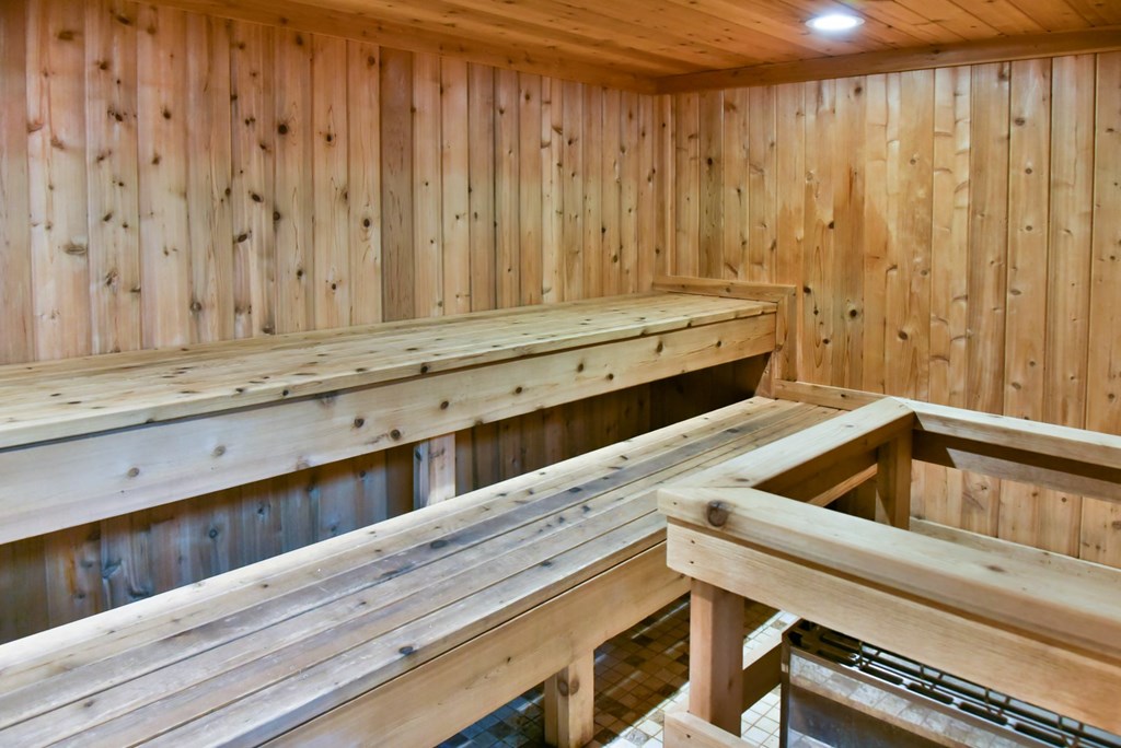 Sauna Room at Hillsborough Apartments, Roseville, MN