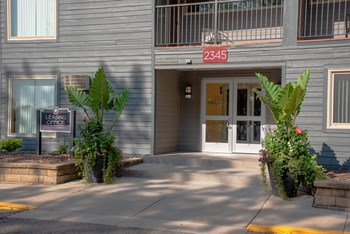 Exterior_leasing office Exterior_leasing office at Hillsborough Apartments, Roseville, 55113 - Photo Gallery 4