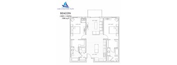 Beacon 2 Bed 2 Bath Floor Plan at Lake Jonathan Flats, Chaska, MN